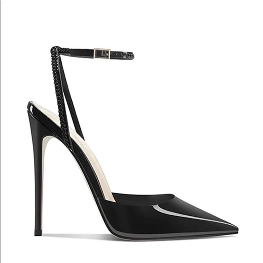 Femme LA Executive sandal Stiletto heels with chain detail